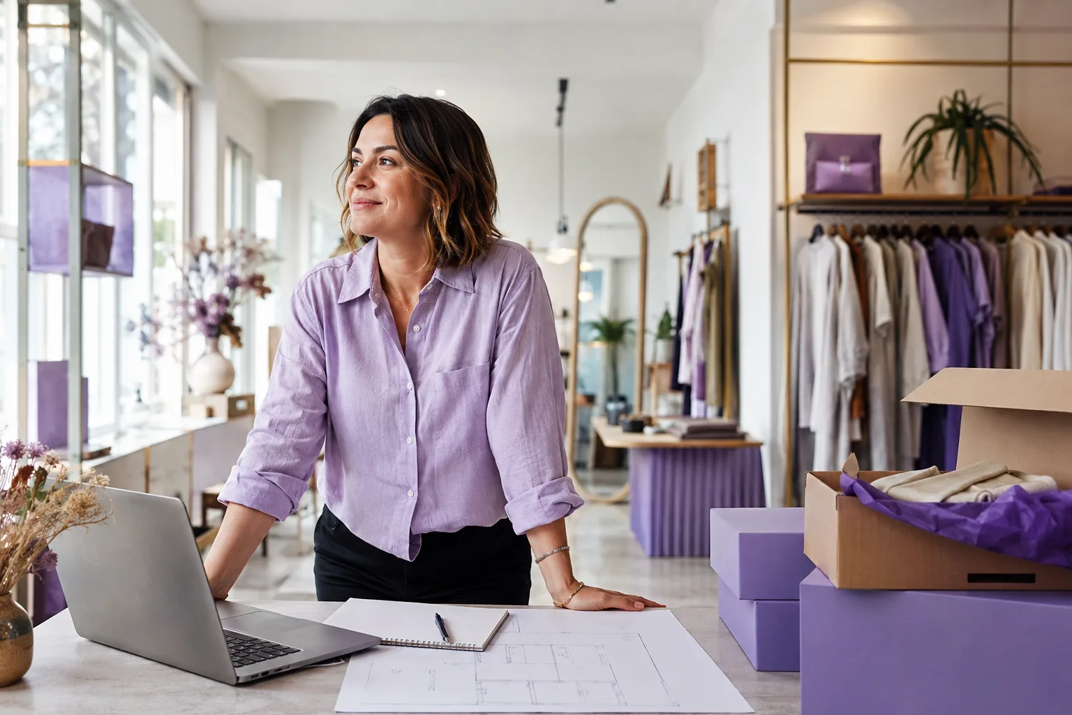 Retail business owner at checkout